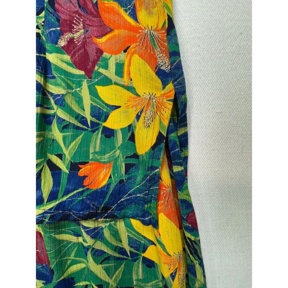 Jessica Howard Womens Tropical Floral Shift Dress Sze 2X Multicolor Short Sleeve - Picture 9 of 10